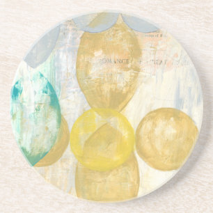 Modernes Abstraktes Gemälde auf Zeitungspapier Untersetzer