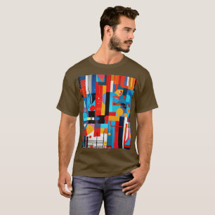 Modernes abstraktes geometrisches Digitalmuster 47 T-Shirt