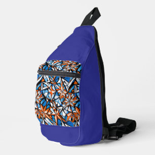 Modernes abstraktes geometrisches Digitalmuster 50 Crossbody Bag