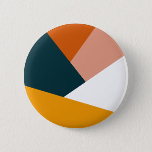 Modernes abstraktes geometrisches Farbblockmuster Button