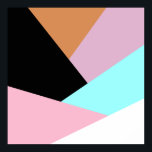 Modernes abstraktes geometrisches Farbblockmuster Poster<br><div class="desc">Farbvolle geometrische Kombination.</div>