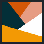 Modernes abstraktes geometrisches Farbblockmuster Poster<br><div class="desc">Farbvolle geometrische Kombination.</div>