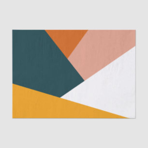 Modernes abstraktes geometrisches Farbblockmuster Seidenpapier