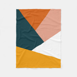 Modernes abstraktes geometrisches Farbmuster Fleecedecke