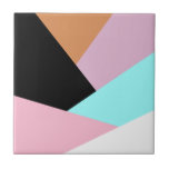 Modernes abstraktes geometrisches Farbmuster Fliese<br><div class="desc">Farbige geometrische Kombination.</div>