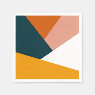 Modernes abstraktes geometrisches Farbmuster Serviette