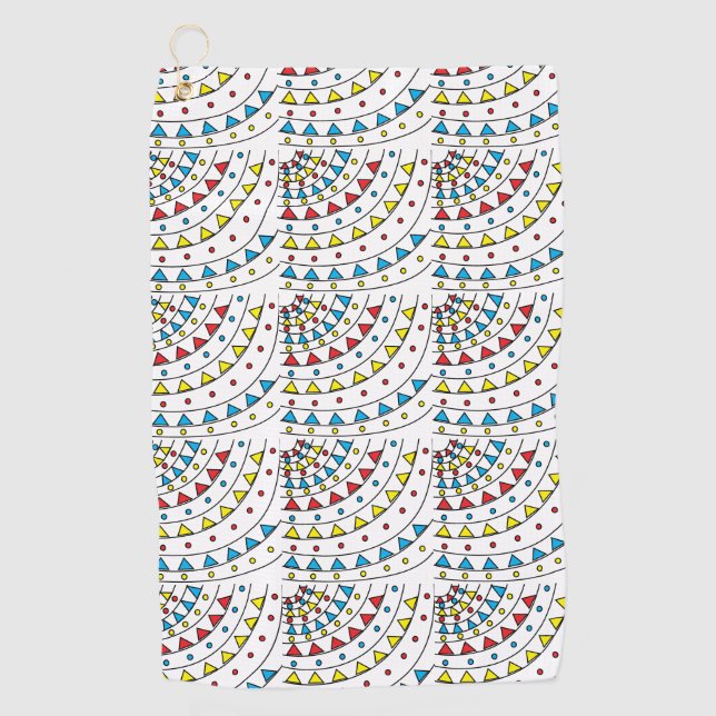 Modernes Abstraktes geometrisches Muster Golfhandtuch (Vorderseite)