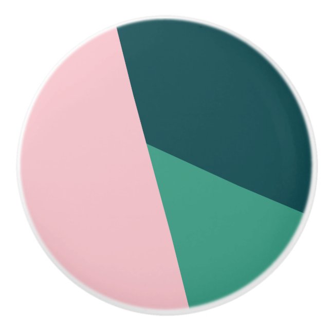 Modernes abstraktes geometrisches Pastellrosa und  Keramikknauf (Vorderseite)