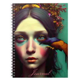 Modernes Abstraktes Girl Journal Notizblock