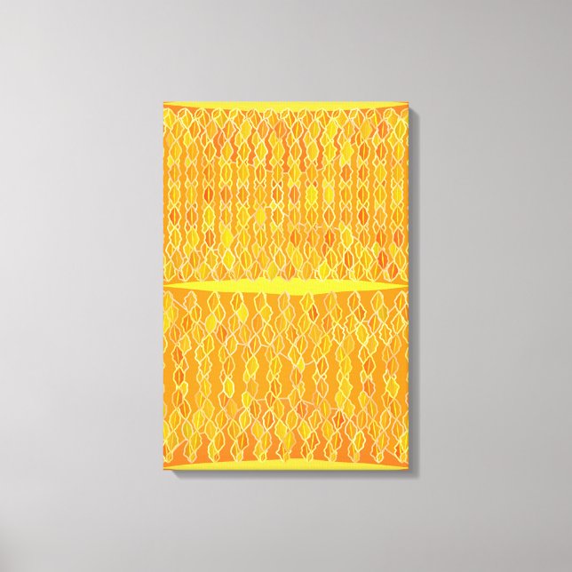 Modernes Abstraktes "Goldenes Regen" - Goldenes Ge Leinwanddruck (Vorderseite)