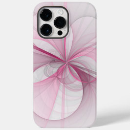 Modernes Abstraktes, hellrosa graues Fraktal Desig Case-Mate iPhone 14 Pro Max Hülle
