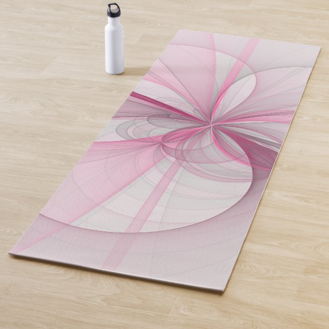 Modernes Abstraktes, hellrosa graues Fraktal Desig Yogamatte (Beispiel)