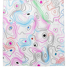 Modernes Abstraktes Holzkornmuster Duschvorhang