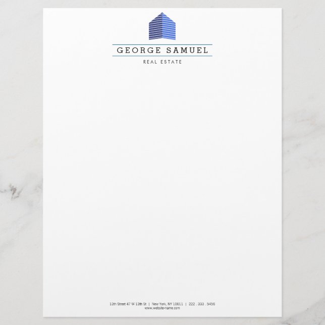 Modernes abstraktes Home-Logo Realtor  Briefbogen (Vorderseite)