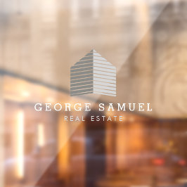 Modernes abstraktes Home-Logo-Realtor Fensteraufkleber