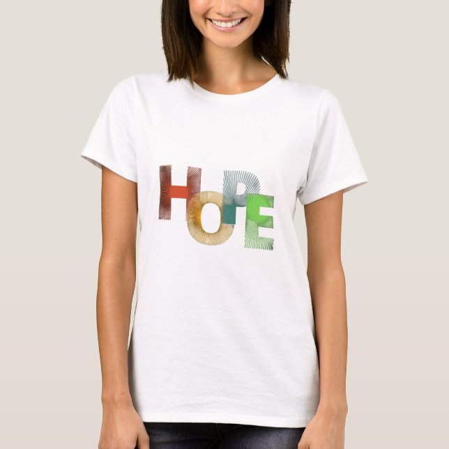 Modernes Abstraktes HOPE Design FrauenT - Shirt (Vorderseite)