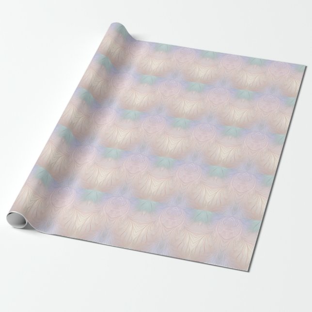 Modernes Abstraktes Iridescent Wrapping Paper Geschenkpapier (Ungerollt)