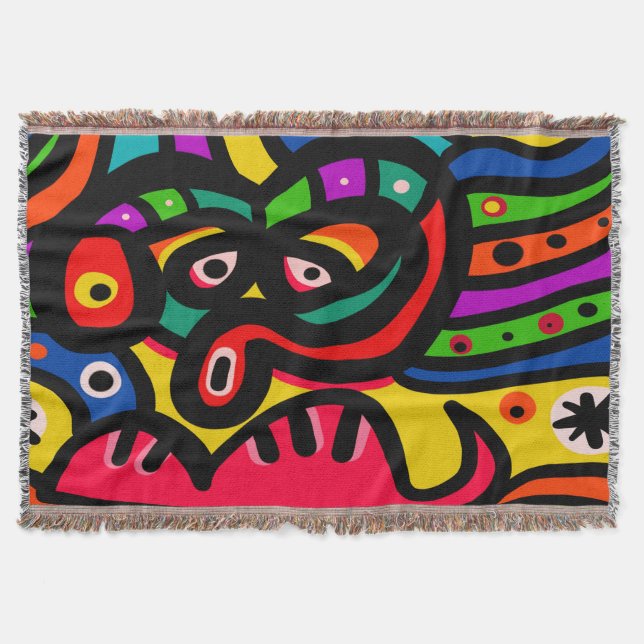 Modernes abstraktes Kunst-Gesicht Decke (Vorderseite)