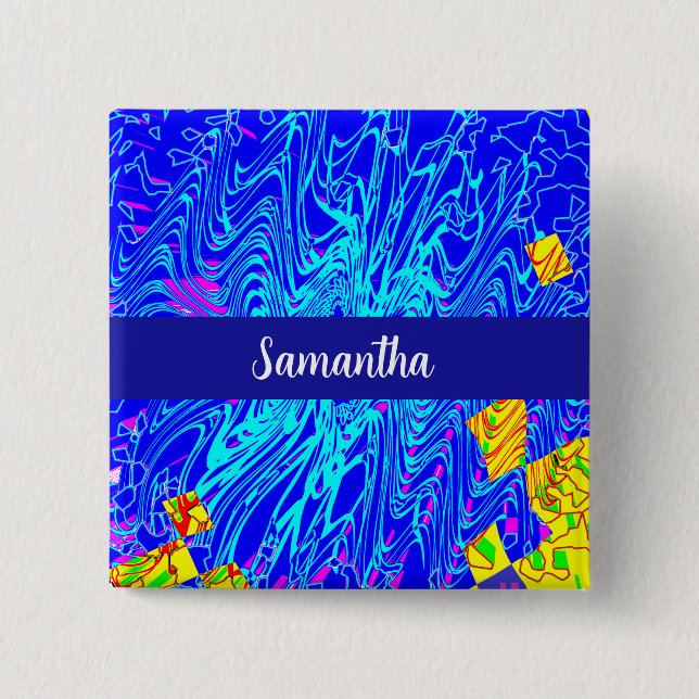 Modernes Abstraktes Kunstgemälde Button (Vorderseite)