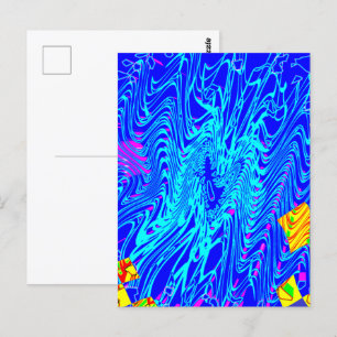 Modernes Abstraktes Kunstgemälde Postkarte