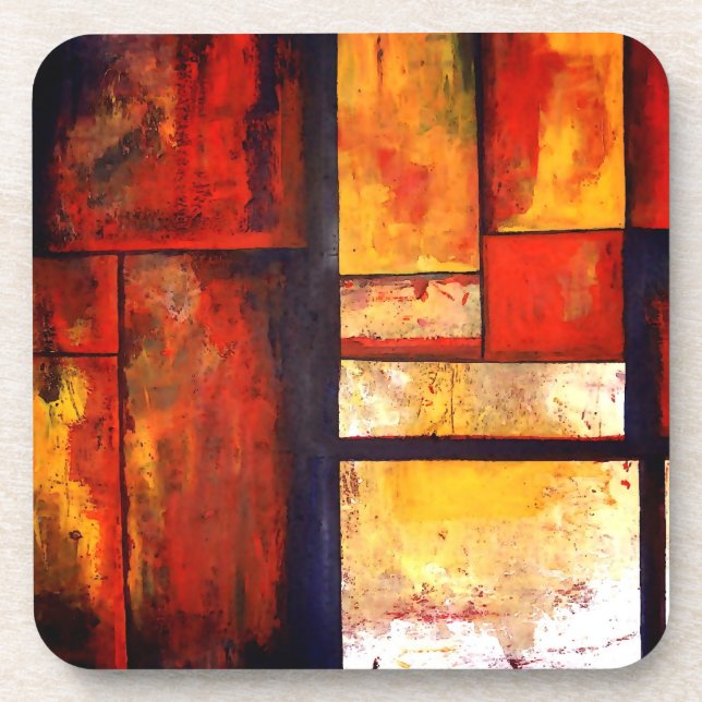 Modernes Abstraktes Kunstwerk Getränkeuntersetzer (Vorderseite)