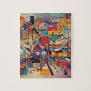 Modernes Abstraktes Kunstwerk Puzzle