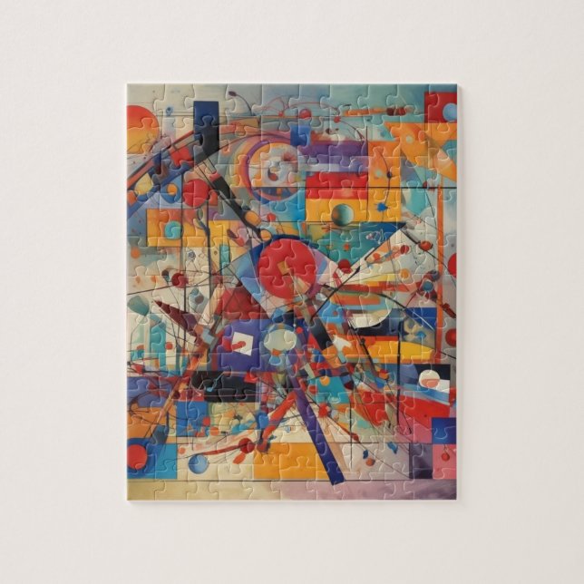 Modernes Abstraktes Kunstwerk Puzzle (Vertikal)