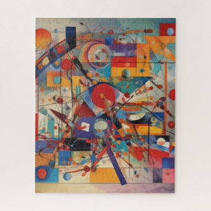 Modernes Abstraktes Kunstwerk Puzzle