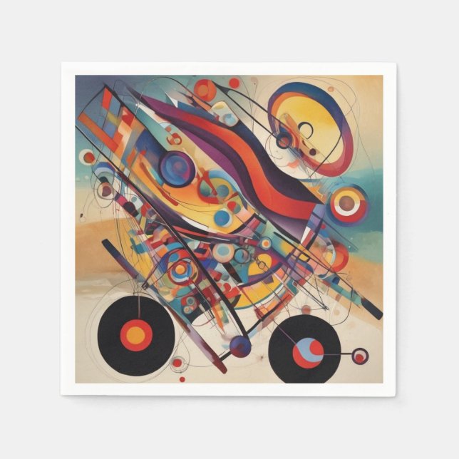 Modernes Abstraktes Kunstwerk Serviette (Vorderseite)