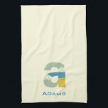 Modernes Abstraktes Letter-A-Monogramm Geschirrtuch<br><div class="desc">Teetücher mit einem abstrakten, modernen Monogramm.</div>