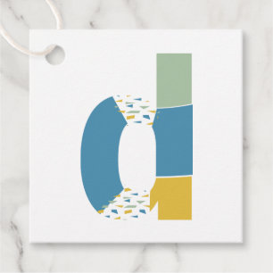 Modernes Abstraktes Letter-D-Monogramm Personalisi Geschenkanhänger