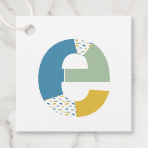Modernes Abstraktes Letter-E-Monogramm Personalisi Geschenkanhänger