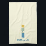 Modernes Abstraktes Letter-I-Monogramm Geschirrtuch<br><div class="desc">Teetücher mit einem abstrakten,  modernen Monogramm.</div>