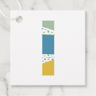 Modernes Abstraktes Letter L Monogram Personalisie Geschenkanhänger