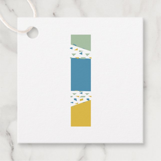 Modernes Abstraktes Letter L Monogram Personalisie Geschenkanhänger (Vorderseite)