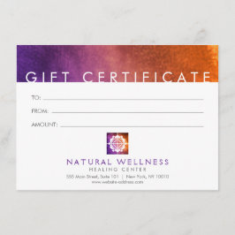 Modernes Abstraktes Lila Wellness-Geschenkgutschei