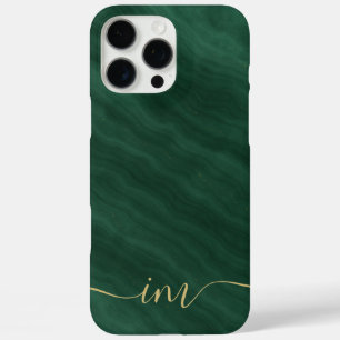 Modernes Abstraktes Marmordesign mit Initialen & N iPhone 16 Pro Max Hülle