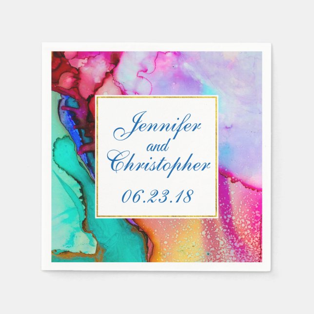 Modernes Abstraktes Marmordesign Serviette (Vorderseite)