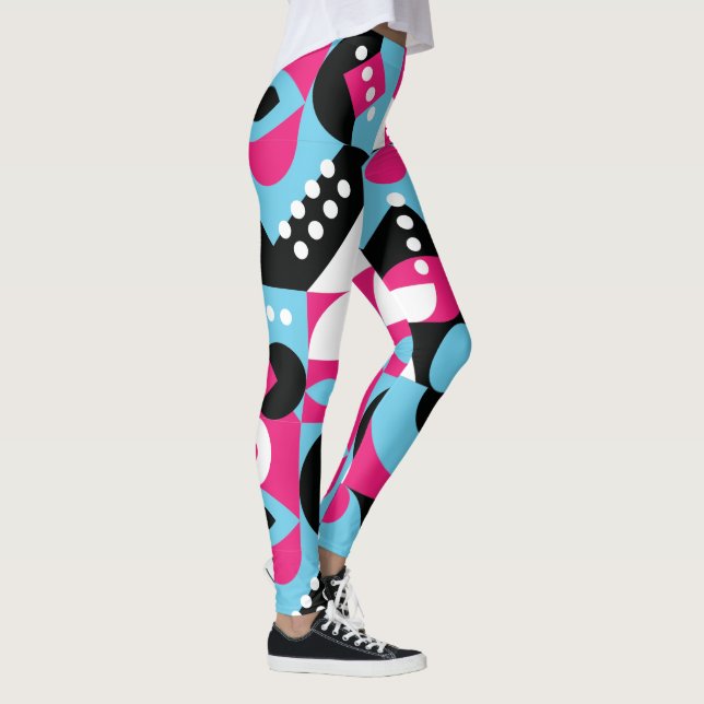Modernes Abstraktes Masterpiece mit geometrischer  Leggings (Rechts)