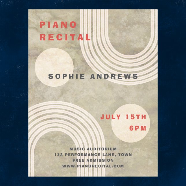 Modernes Abstraktes Minimal Music Concert Poster (Von Creator hochgeladen)