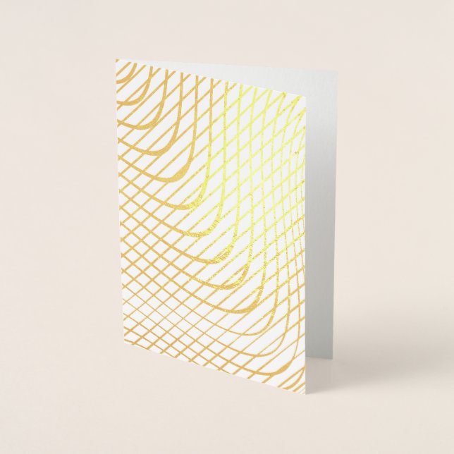 Modernes Abstraktes Minimalistisches Gold Folienkarte (Vorderseite)