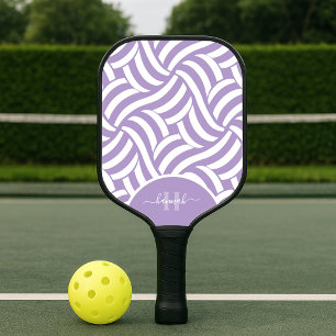 Modernes abstraktes Monogramm 2-Farben-Muster Pickleball Schläger