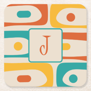 Modernes Abstraktes Muster aus dem Mittelalter Rechteckiger Pappuntersetzer