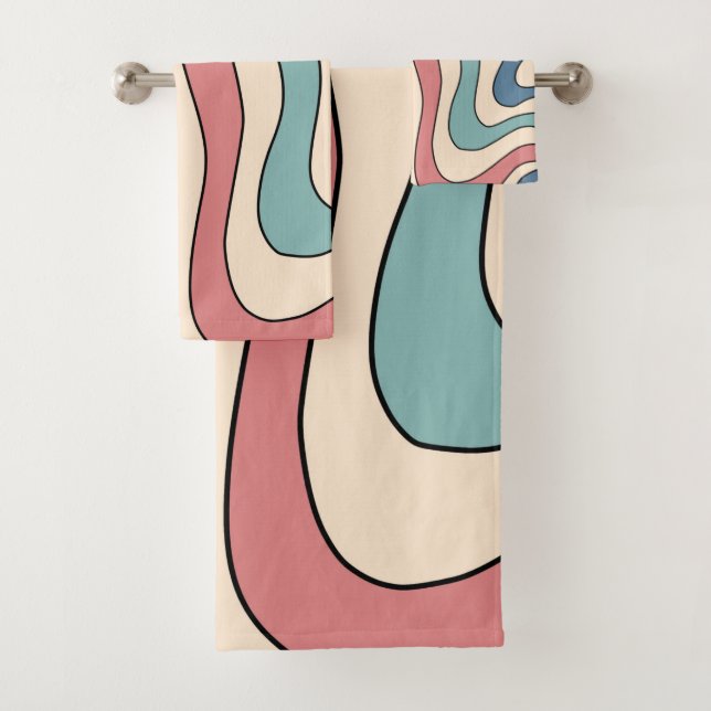 Modernes, Abstraktes Muster Badhandtuch Set (Insitu)