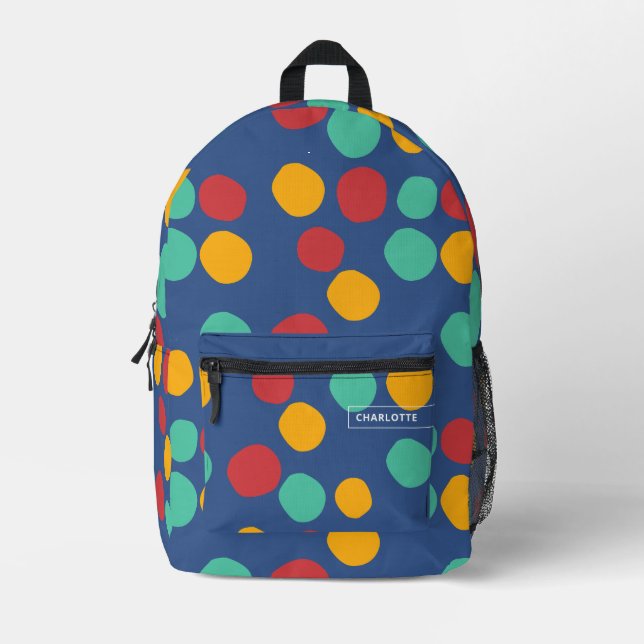 Modernes Abstraktes Muster Bedruckter Rucksack (Vorderseite)