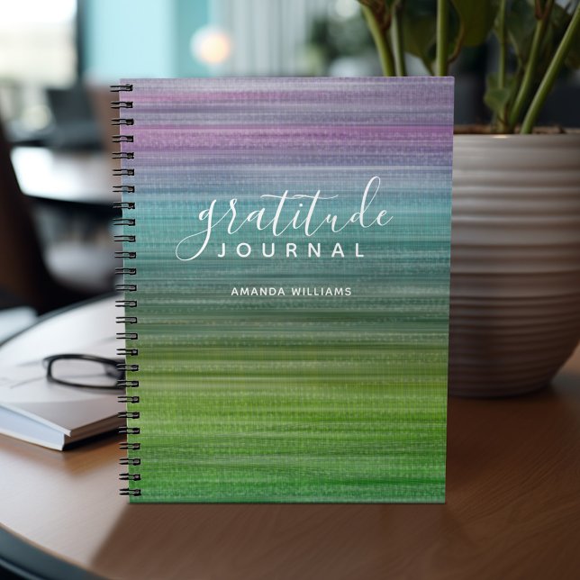 Modernes Abstraktes Muster Dankbarkeit Journal und Notizblock (Gratitude notebook - personalize with your name or other text)
