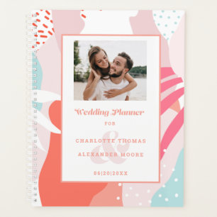 Modernes Abstraktes Muster Hochzeitliches Foto Planer