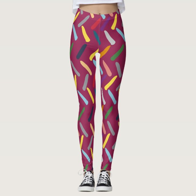 Modernes Abstraktes Muster Leggings (Vorderseite)