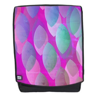Modernes Abstraktes Muster | Magenta Lila Pink Aqu Rucksack