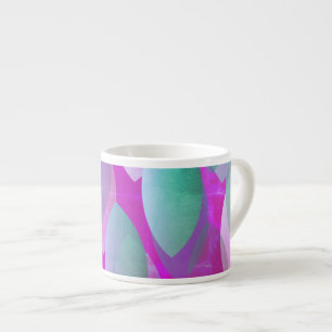 Modernes abstraktes Muster Magenta Lila Pink Tür Espressotasse